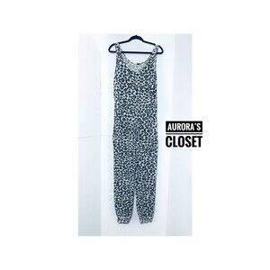 Monroe M Leopard Print Jumpsuit Drawstring Sleeveless Anthropologie $198